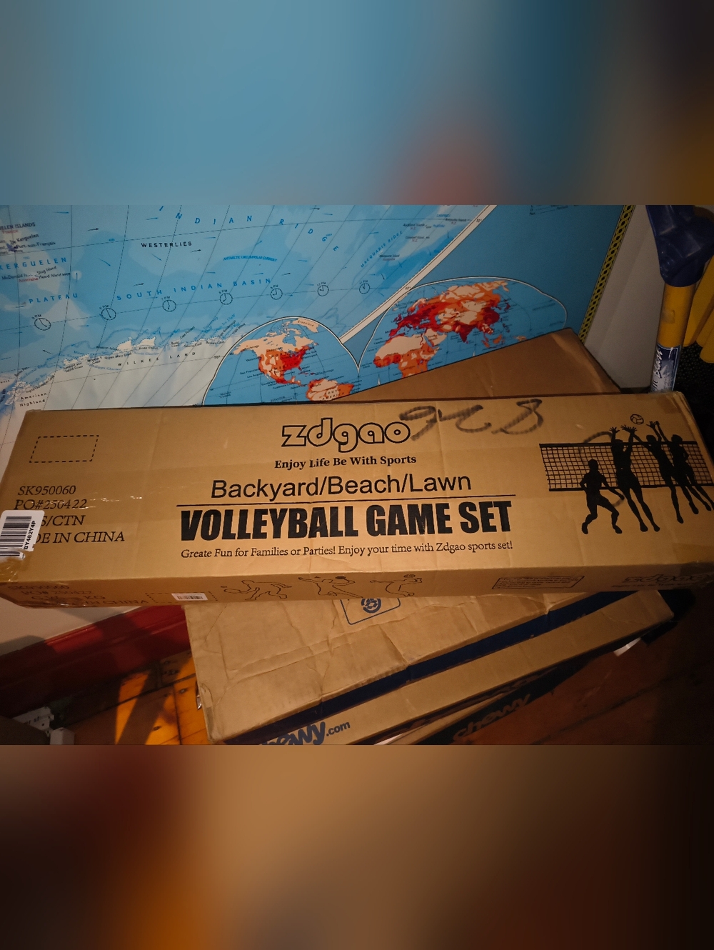 Zdgao Brown Backyard/Beach/Lawn Volleyball Game Set
